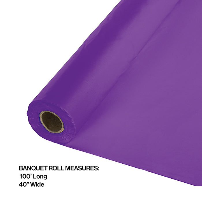 Amethyst Purple Plastic Banquet Table Roll