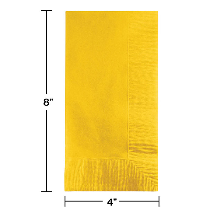 Bulk 600ct School Bus Yellow 2 Ply Dinner Napkins 