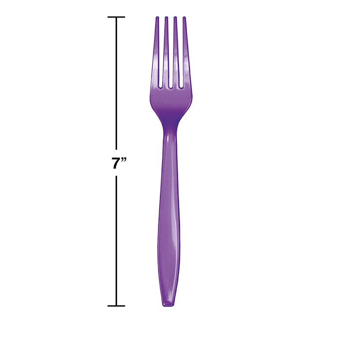 Bulk 288ct Amethyst Purple Plastic Forks 