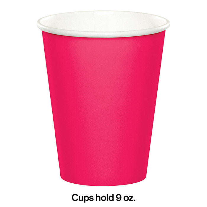 Bulk 240ct Hot Magenta 9 oz Hot & Cold Cups 