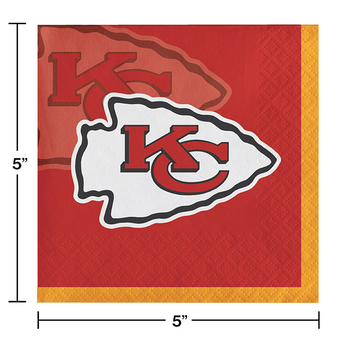 192ct Bulk Kansas City Chiefs Beverage Napkins