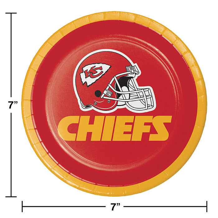 96ct Bulk Kansas City Chiefs Dessert Plates