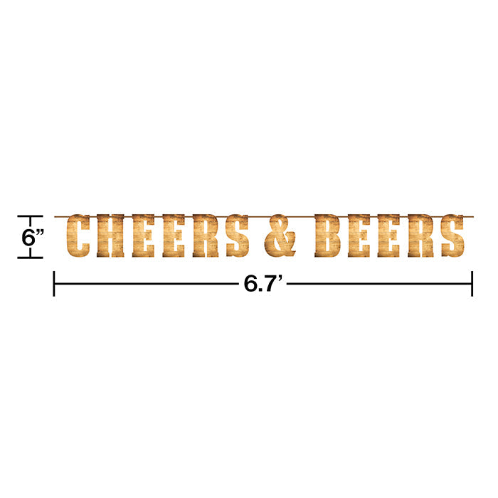 6ct Bulk Cheers and Beers Letter Banners