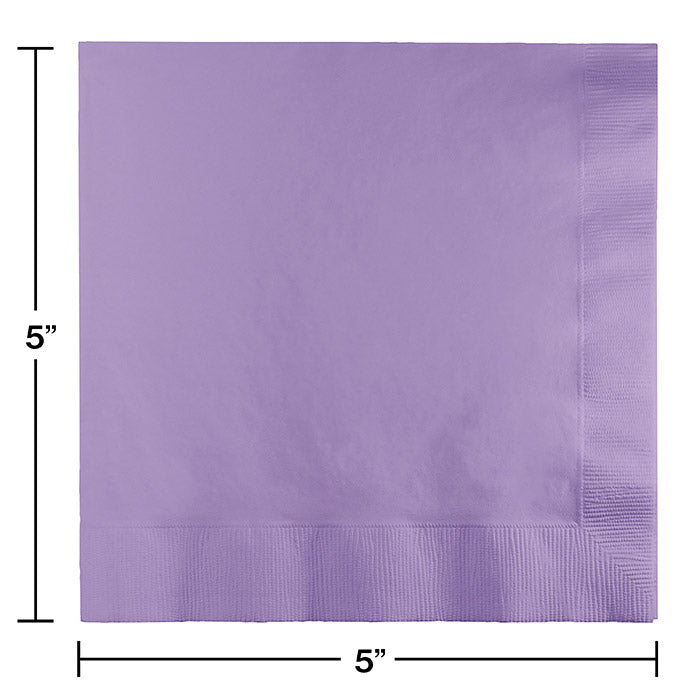 Bulk 500ct Luscious Lavender Beverage Napkins 3 ply 