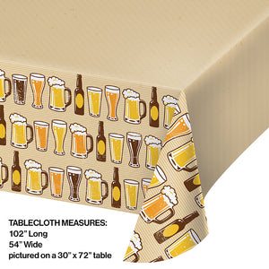 6ct Bulk Cheers and Beers Plastic Table Covers