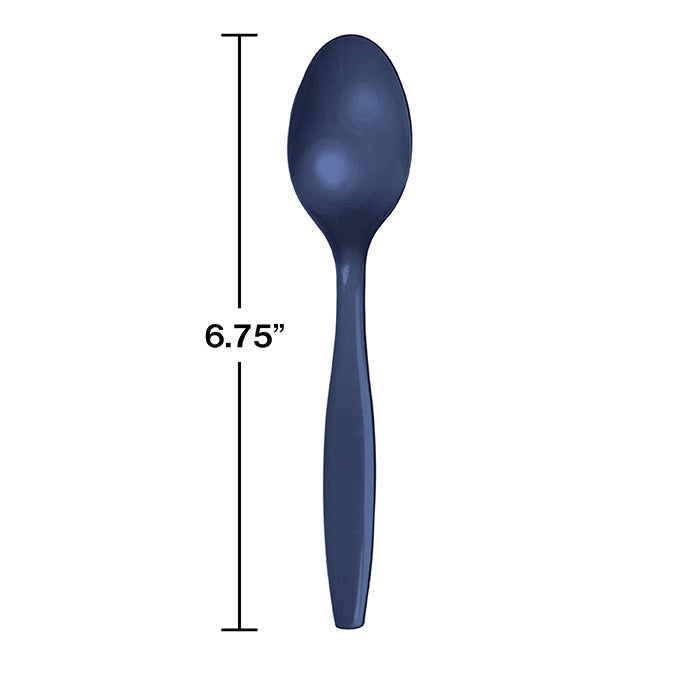 Bulk 600ct Navy Bulk Plastic Spoons 