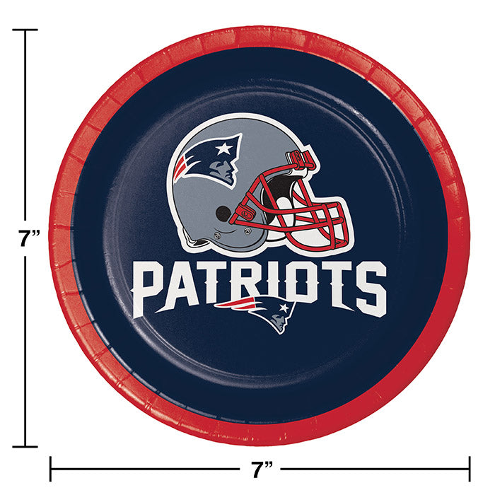 96ct Bulk New England Patriots Dessert Plates