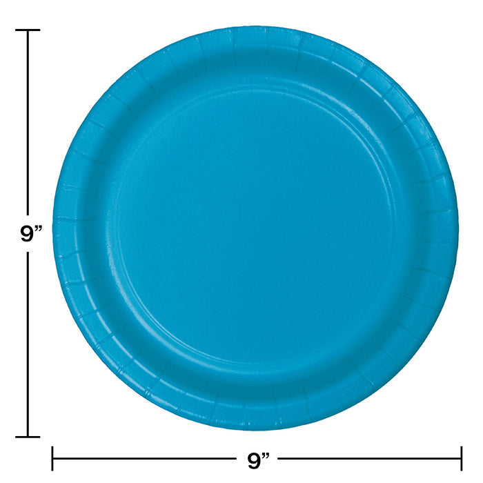 Bulk 240ct Turquoise Sturdy Style 8.75 inch Dinner Plates 