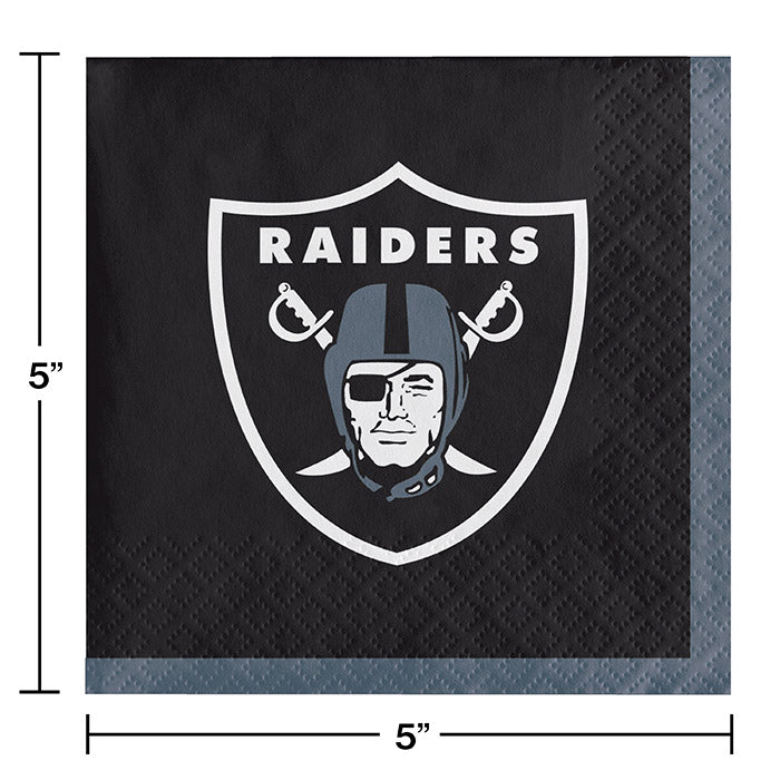 Nfl Las Vegas Raiders Paper Plate And Napkin Party Kit