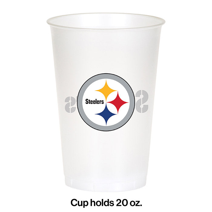 96ct Bulk Pittsburgh Steelers 20 oz Plastic Cups