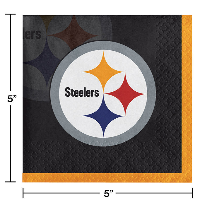 192ct Bulk Pittsburgh Steelers Beverage Napkins