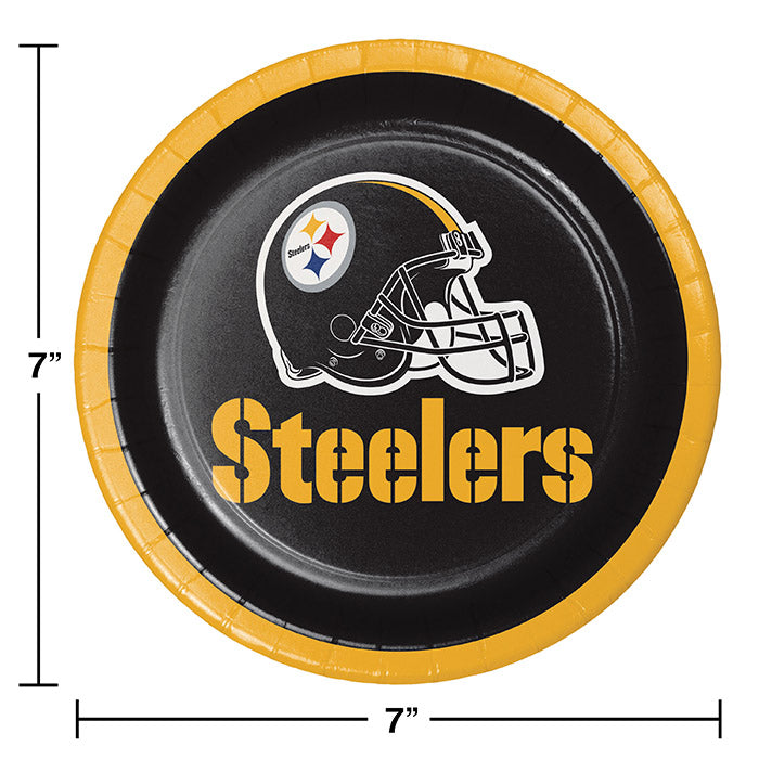 96ct Bulk Pittsburgh Steelers Dessert Plates