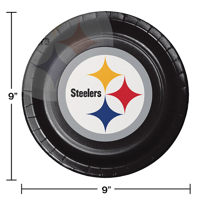 96ct Bulk Pittsburgh Steelers Dinner Plates