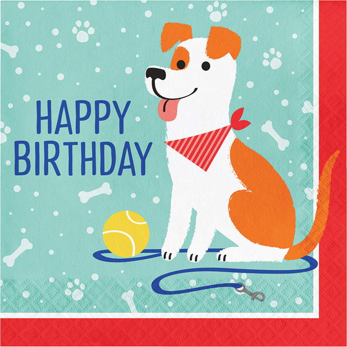 192ct Bulk Dog Party Birthday Luncheon Napkins