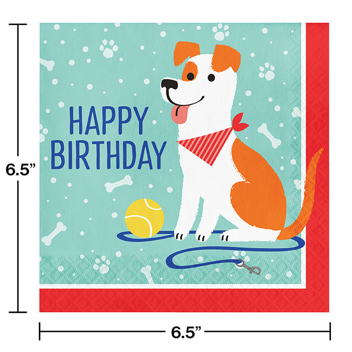 192ct Bulk Dog Party Birthday Luncheon Napkins