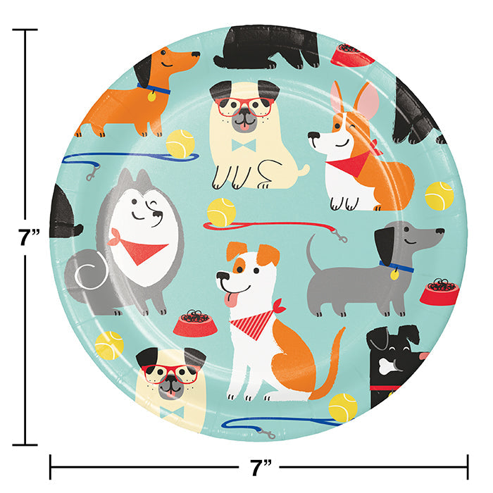 96ct Bulk Dog Party Dessert Plates