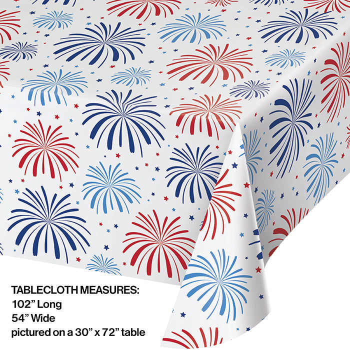 12ct Bulk Patriotic Plastic Table Covers