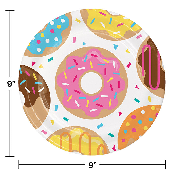 96ct Bulk Donut Time Dinner Plates