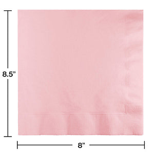 250ct Bulk Classic Pink Dinner Napkins 3 Ply