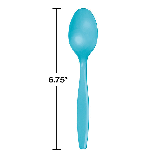 Bulk 288ct Bermuda Blue Plastic Spoons 