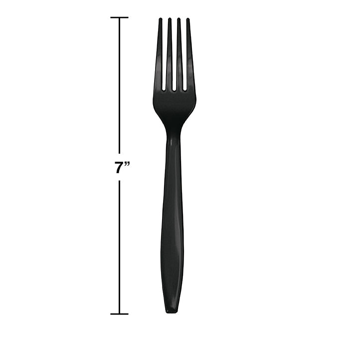 Bulk 288ct Black Velvet Plastic Forks 