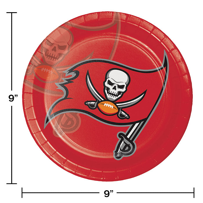 96ct Bulk Tampa Bay Buccaneers Dinner Plates