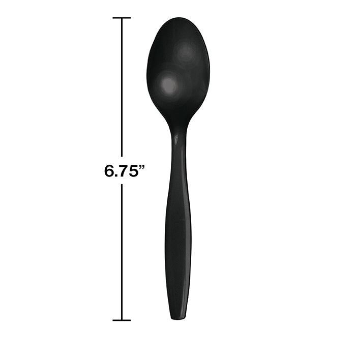 Bulk 288ct Black Velvet Plastic Spoons 