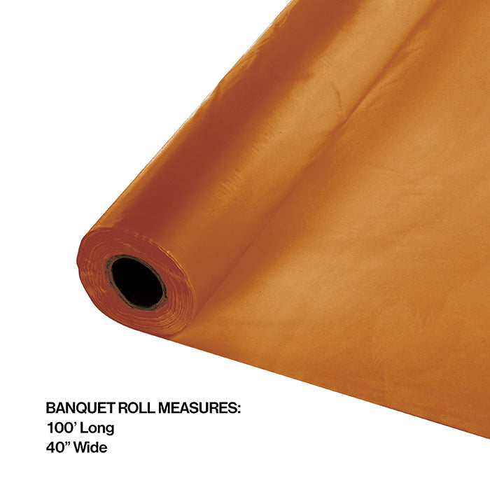 100 ft by 40 inch Pumpkin Spice Orange Banquet Roll