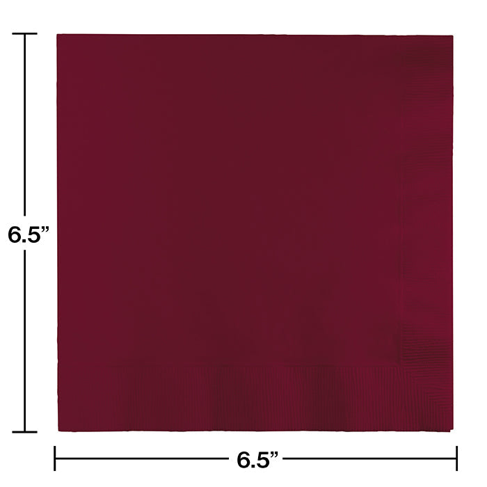 Bulk 600ct Burgundy 2 Ply Luncheon Napkins 