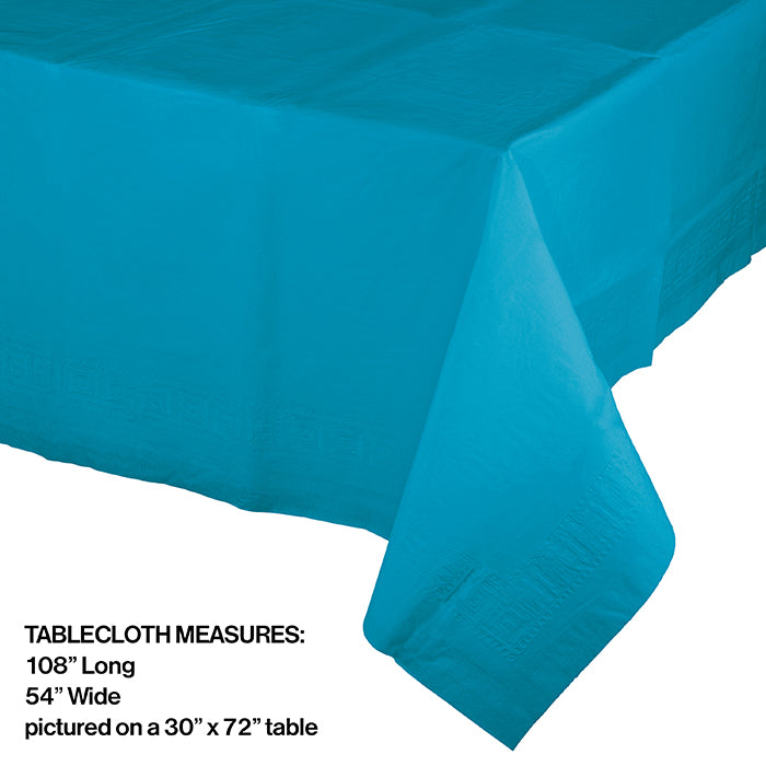 Bulk 6ct Turquoise Paper Table Covers 54" x 108" 