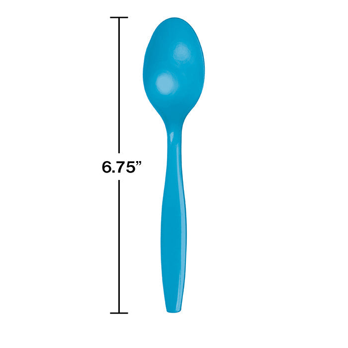 Bulk 288ct Turquoise Plastic Spoons 