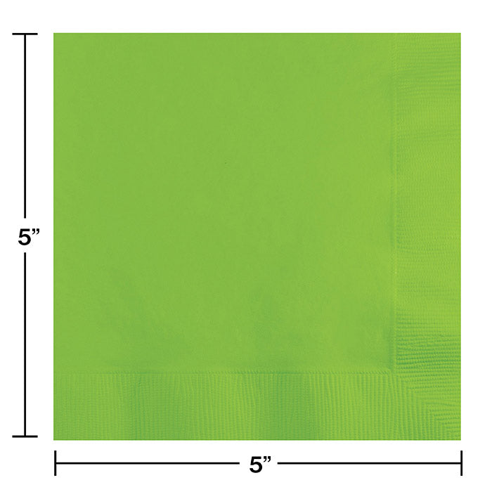 Bulk 240ct Fresh Lime Green Value Friendly Beverage Napkins 