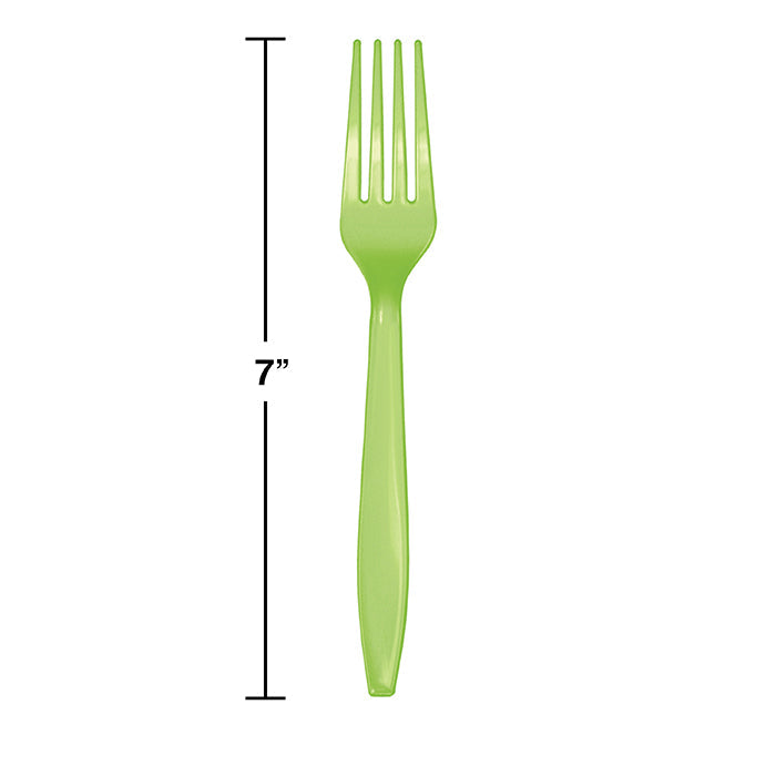Bulk 288ct Fresh Lime Green Plastic Forks 