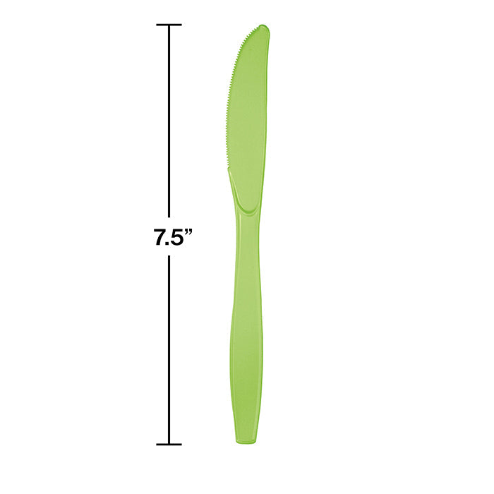 Bulk 288ct Fresh Lime Green Plastic Knives 