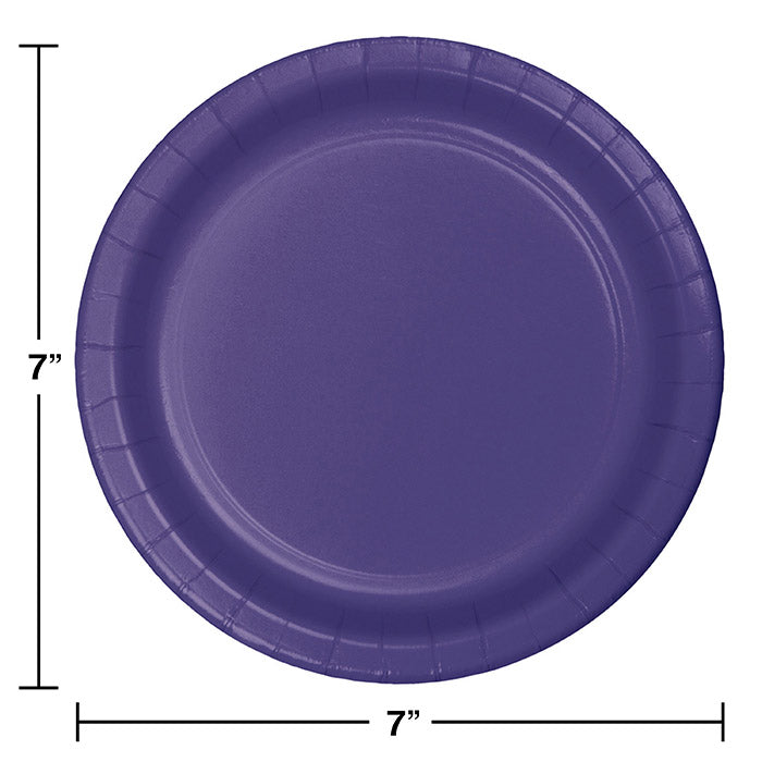 Bulk 240ct Purple Paper 6.75 inch Dessert Plates 