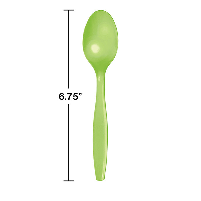 Bulk 288ct Fresh Lime Green Plastic Spoons 