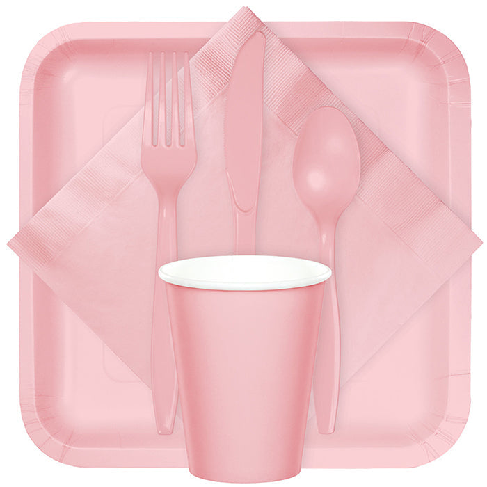 Classic Pink Bulk Plastic Spoons (600 per Case) - $57.41/case