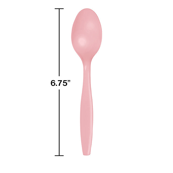 Bulk 600ct Classic Pink Bulk Plastic Spoons 
