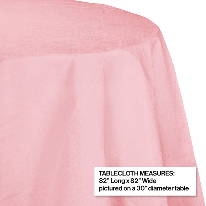 Bulk 12ct Classic Pink Round Paper Table Covers 82 inch 82 inch 