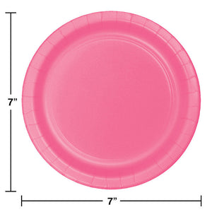 96ct Bulk Value Friendly Candy Pink Dessert Plates