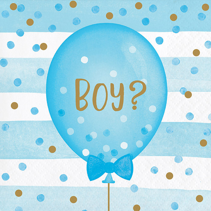 Gender Reveal Balloons Beverage Napkins (192 per Case) - $22.73/case