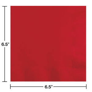 600ct Bulk Classic Red 2 Ply Luncheon Napkins