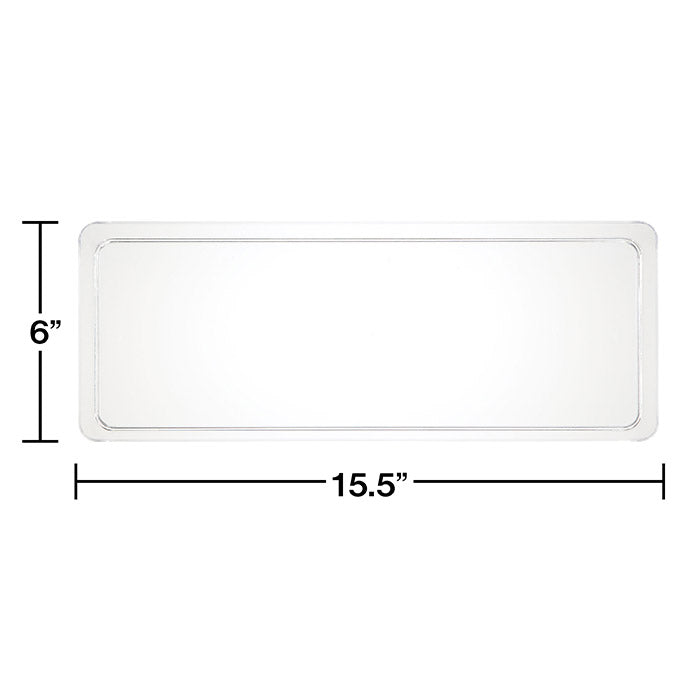 Bulk 6ct Clear TrendWare Rectangular Tray 