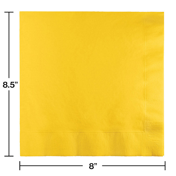 Bulk 250ct School Bus Yellow Dinner Napkins 3 Ply 