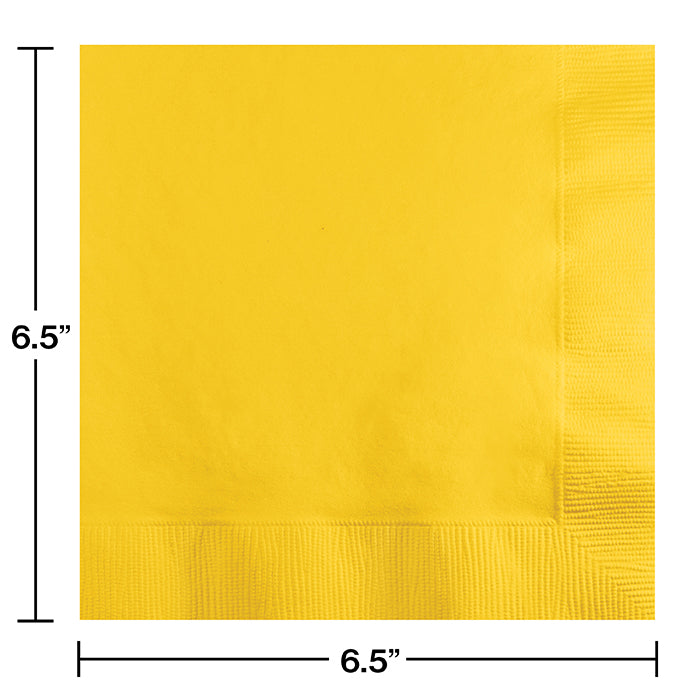 Bulk 500ct School Bus Yellow Luncheon Napkins 3 ply 