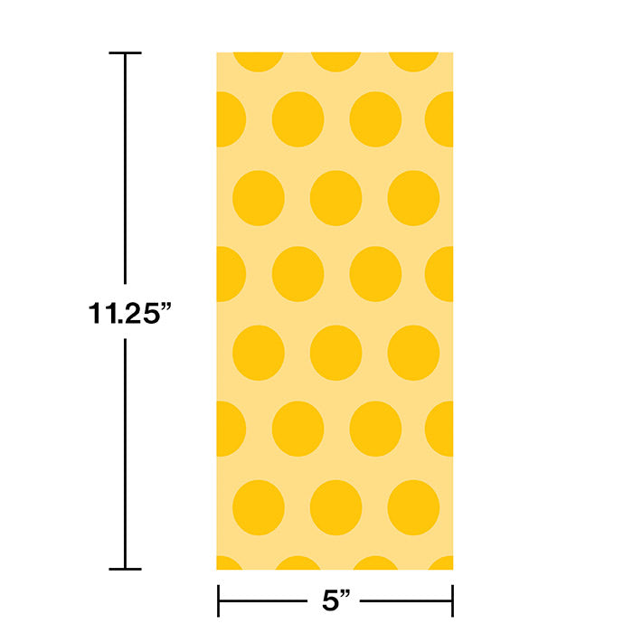 Bulk 240ct School Bus Yellow Polka Dot Favor Bags 