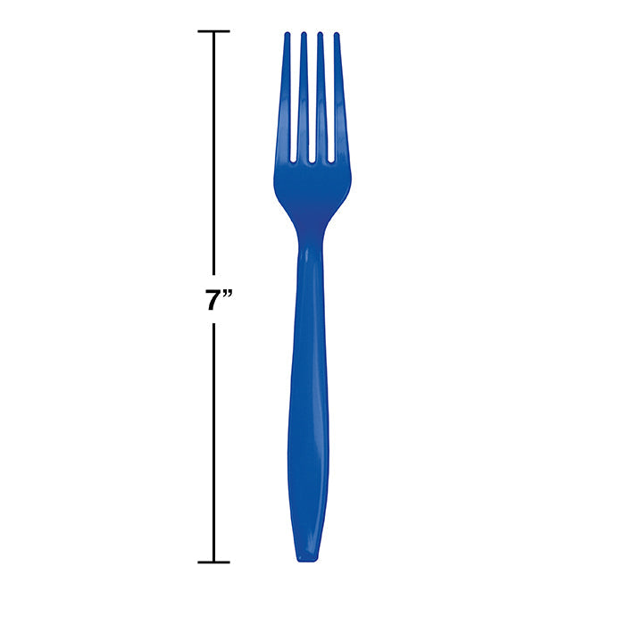 Bulk 288ct Cobalt Blue Plastic Forks 