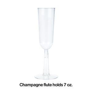 48ct Bulk 7 oz Plastic Champagne Flutes