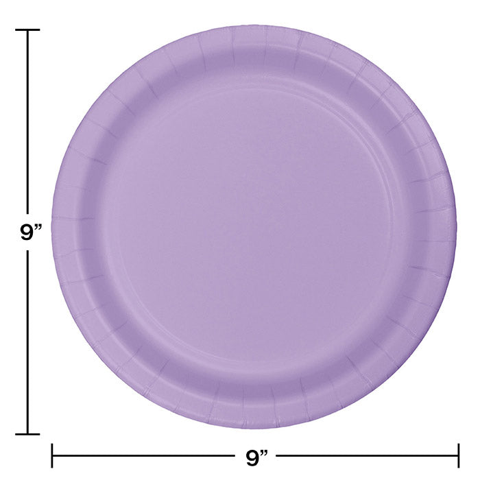 Bulk 240ct Luscious Lavender Sturdy Style 8.75 inch Dinner Plates 