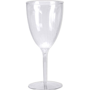 Bulk 96ct Clear 8 oz Plastic Wine Glasses 